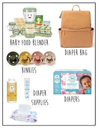 Add not just newborn size diapers, but size 1 diapers as well. What To Put On Your Baby Registry For First Time Parents Kelsey Bang