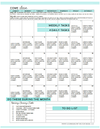 Come Clean Free Cleaning Calendar For January 2016 Cleaning Calendar Clean Mama Cleaning Routine