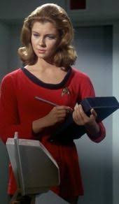 Yeoman Tonia Barrows From The Episode Shore Leave Star Trek Cosplay Star Trek Actors Star Trek Crew