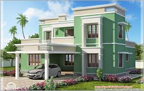 3 bedroom modern flat roof style 1600 square feet house. Indian Home Front Design Modern House Decoratorist 118809