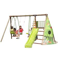 Découvrez notre large gamme de portiques et balançoires pour enfant. Portique Balancoire En Bois Soulet Muscade