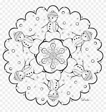 Fuzzy's advanced adult coloring pages include simple and complex flower, animal, and pattern coloring book oh, how i love to color! Winter Mandala Coloring Pages Mandala Bonhomme De Neige Free Transparent Png Clipart Images Download
