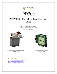 Also availa ble are cordless radar detector with the option of aa battery power or 12v adapter electricity. Fmcw Radar User Manual And Installation Guide Manualzz