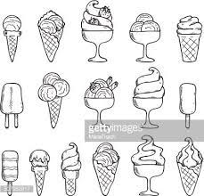 Ice Cream Black And White Icons Set In Sketch Style Ice Cream Coloring Pages Ice Cream Illustration Ice Cream Tattoo