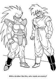 With majin buu now defeated and earth at peace, the heroes have settled into normal lives, which in goku's case means being a radish farmer. Raditz And Kakarot In Dragon Ball Z Coloring Page Kids Play Color