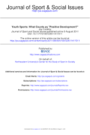 In order to achieve these objectives, the act establishes inter alia the sports commissioner's office and the sports advisory panel. Pdf Youth Sports What Counts As Positive Development