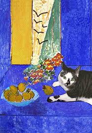 Amazon Com Henri Matisse Still Life Cat Art Prints 8 1 2 X 11 Cat Wall Art Giclee Art Print Gifts For Crazy Cat Ladies Cat Art Print Cat Art Henri Matisse