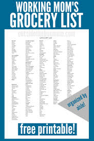 working mom grocery list working mom blog outside the box mom