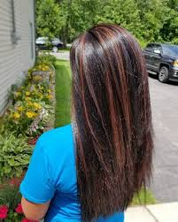 Brown Base Level 3 With Copper Red Lowlights 4rc Hair Color Long Dark Hair Hairbylysa Long Hair Color Hair Long Dark Hair