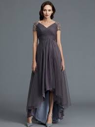 Grey High Low Mother Of The Bride Dresses Tulle Mother Dress 11764 Mothers Dresses Bride Dress Mother Of The Bride Dresses Long