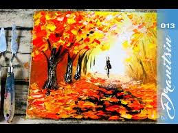 272 Simple Palette Knife Painting Techniques For Beginners Acrylics Fall Season 013 Youtube Painting Abstract Painting Easy Painting Techniques