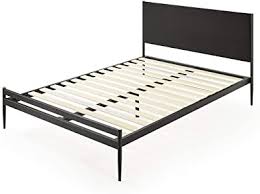 Maybe you would like to learn more about one of these? Amazon Com Zinus Suzanne 37 Inch Metal And Wood Platform Bed Frame Solid Wood Steel Construction No Box Spring Needed Wood Slat Support Easy Assembly Chestnut Brown Queen Home Kitchen