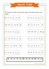 secret code math worksheets 99worksheets