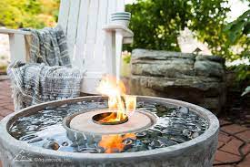 Previous post diy tree wall art tutorial. The Aquascape Fire Fountain Is A Self Contained Water Feature With A Flickering Fire Feature With Diy Water Fountain Diy Fountain Water Features In The Garden