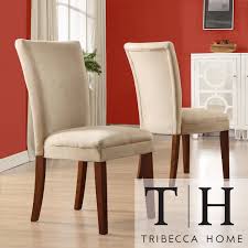 Metro Shop Tribecca Home Parson Classic Peat Microfiber Side Chairs Set Of 2 Dining Chairs Side Chairs Upholstered Dining Chairs