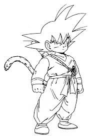 Better coloring, no awkward orange tan skin and mustard yellow gi. Son Goku Coloring Pages