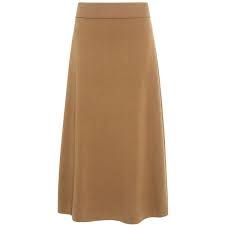 This pleated skirt is made from stretchy knit fabric and is giving us a major clueless moment. A L C Cook Rib Knit Midi Skirt 242 Liked On Polyvore Featuring Skirts Brown Midi Skirt Cal Midi Flare Skirt Flared Skirts Knee Length Knit Midi Skirt