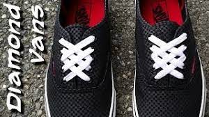 The shoelace should now form a bar across the bottom with the laces going inwards. How To Diamond Lace Vans Youtube