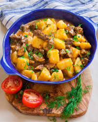 Ukrainian Stewed Beef Potatoes Recipe Video Tatyanas Everyday Food Recipe Beef Recipes Beef And Potatoes Tatyana S Everyday Food