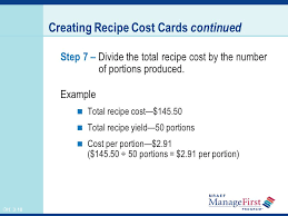 Using Standardized Recipes To Determine Standard Portion Cost Ppt Video Online Download