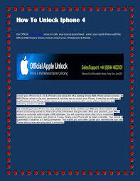 Iphone unlock available for at&t usa, clean and without payment dues did you find cheaper? Calameo How To Unlock Iphone 4