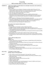 client service operations resume