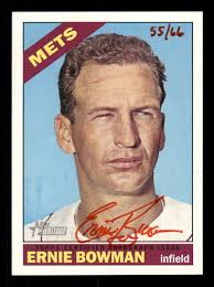 2015 Topps Heritage Real One Autograph/Auto Red Ink #EB Ernie Bowman Mets  55/66