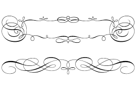 Calligraphic Swirly Scroll Frame And Border Vector Vector Art Design Clip Art Borders Vector Free