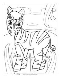 Zebras are members of the horse family. Safari And Jungle Animals Coloring Pages For Kids Itsybitsyfun Com