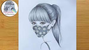 Get ideas for drawing in these. How To Draw A Girl With A Mask Pencil Sketch Beautiful Girl Drawing Kolay Maskeli Kiz Cizimi Youtube