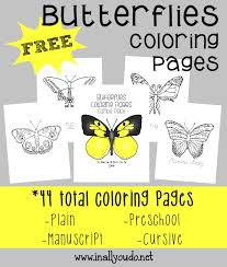 One of the most simple insect to color for your children. Butterfly Coloring Pages Free Printables In All You Do