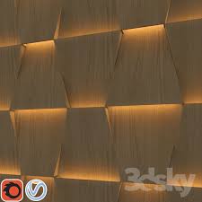 3d Wall Panel With Indirect Light Acoustic Wall Panels 3d Wall Panels Wooden Wall Design