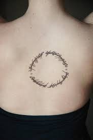 Maybe you would like to learn more about one of these? Mystique Circle Shaped Unusual Symbolic Lettering Thin Black Ink Upper Back Tattoo Tattooimages Biz