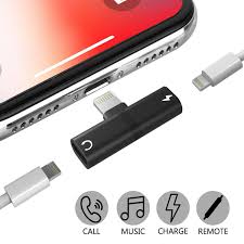 Lightning Adapter Splitter 2 In 1 Lightning To Headphone Audio Charging Jack Connector Splitter Double Ports For Dual Headphone Audio Charge Adapter Walmart Com Walmart Com