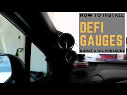 How To Install Defi Gauges Boost Oil Pressure Youtube