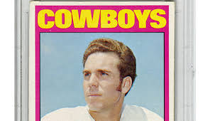 This is shown in the pictures. Roger Staubach 1972 Trading Card