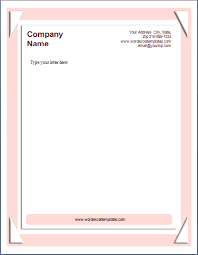 Ms Word Business Letterhead Templates Word Excel Templates