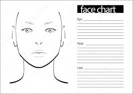 Makeup Chart Face Stock Illustrations Royalty Free