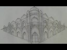 How To Draw A Two Point Perspective Palace Drawing In 3d Epicmonster Drawing Youtube Perspective Art Drawings Point Perspective