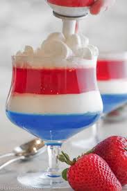 This red white and blue layered patriotic jello dessert makes a fun addition to fourth of july picnics or memorial day celebrations. 4th Of July Jello Dessert Bright Beautiful Lakeside Table