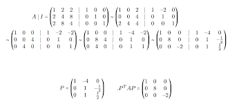 The term singular value relates to the distance between a matrix and the set of singular matrices. Finding P Such That P Tap Is A Diagonal Matrix Mathematics Stack Exchange