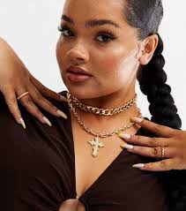 Chunky gold layered necklace