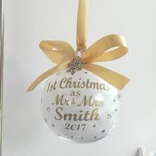 A romantic present for your new husband or. Personalised Bauble First 1st Christmas As Mr Mrs
