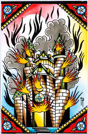 Check spelling or type a new query. American Traditional Burning Castle Tattoo Flash Drawing Design Castle Tattoo Drawings Flash Drawing