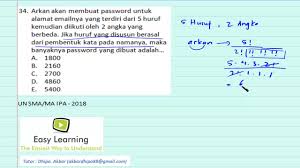 Check spelling or type a new query. Kaidah Pencacahan Un 2018