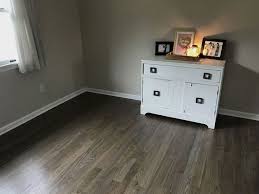 Our Coastal Farmhouse Weathered Gray Hardwood Floors White Oak Stained 60 40 Minwax Classic Gray We Oak Wood Floors Gray Hardwood Floor Stain White Oak Floors