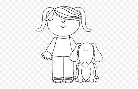 Black and white puppy clipart. Girl With Pet Png Black And White U0026 Free Girl With Dog Clipart Black And White Puppy Clipart Png Free Transparent Png Images Pngaaa Com