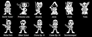 Star Wars Family Car Decals For Moms Dads Kids Pets Family Car Decals Star Wars Decal Animals For Kids