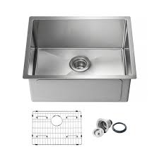 Start your project sooner with store pickup. 23 Handcrafted Undermount Single Bowl 16 Gauge Stainless Steel Kitchen Sink K1 S23 Kibi Usa