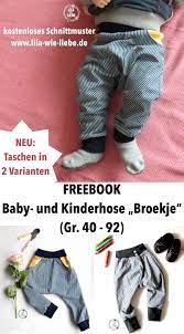 Anleitung und kostenloses schnittmuster zum ausdrucken: Babyhose Und Kinderhose Nahen Broekje Gr 40 92 Lila Wie Liebe